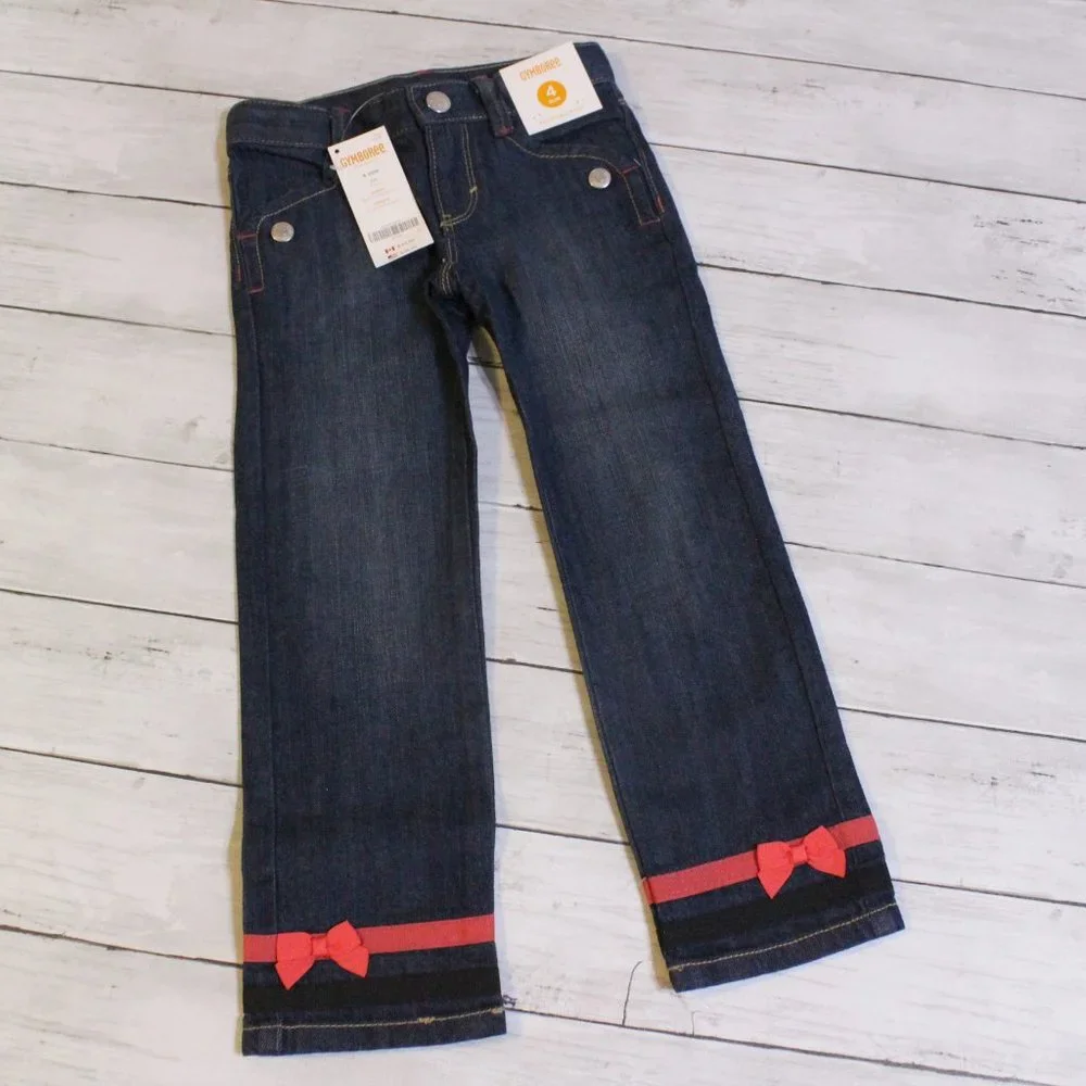 Gymboree Girl Jeans Top Size 4T 4 Slim Lot